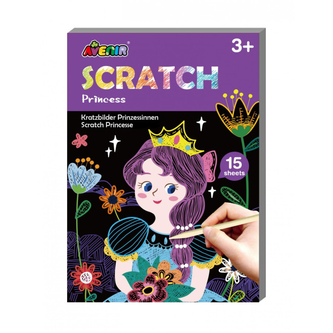 Avenir Ζωγραφική Mini Scratch Book Princess