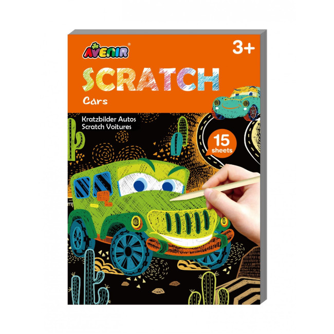 Avenir Ζωγραφική Mini Scratch Book Cars